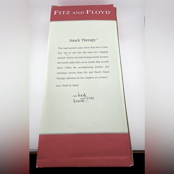 Vintage, Snack Therapy Santa Claus Plate/Server by Fitz and Floyd - Picture 9 of 9